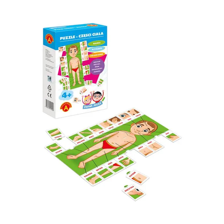 Puzzle części ciała zabawa i nauka