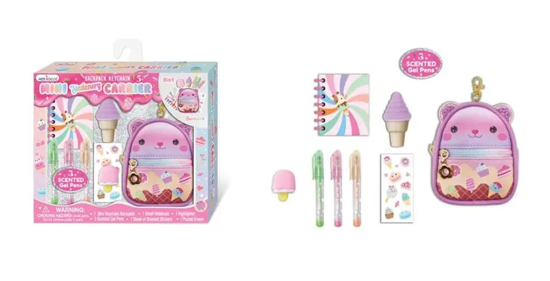 Zestaw miniaturek z mini plecaczkiem, Lody