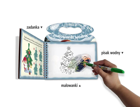 Zadanka i malowanki wodne. Mikołaj