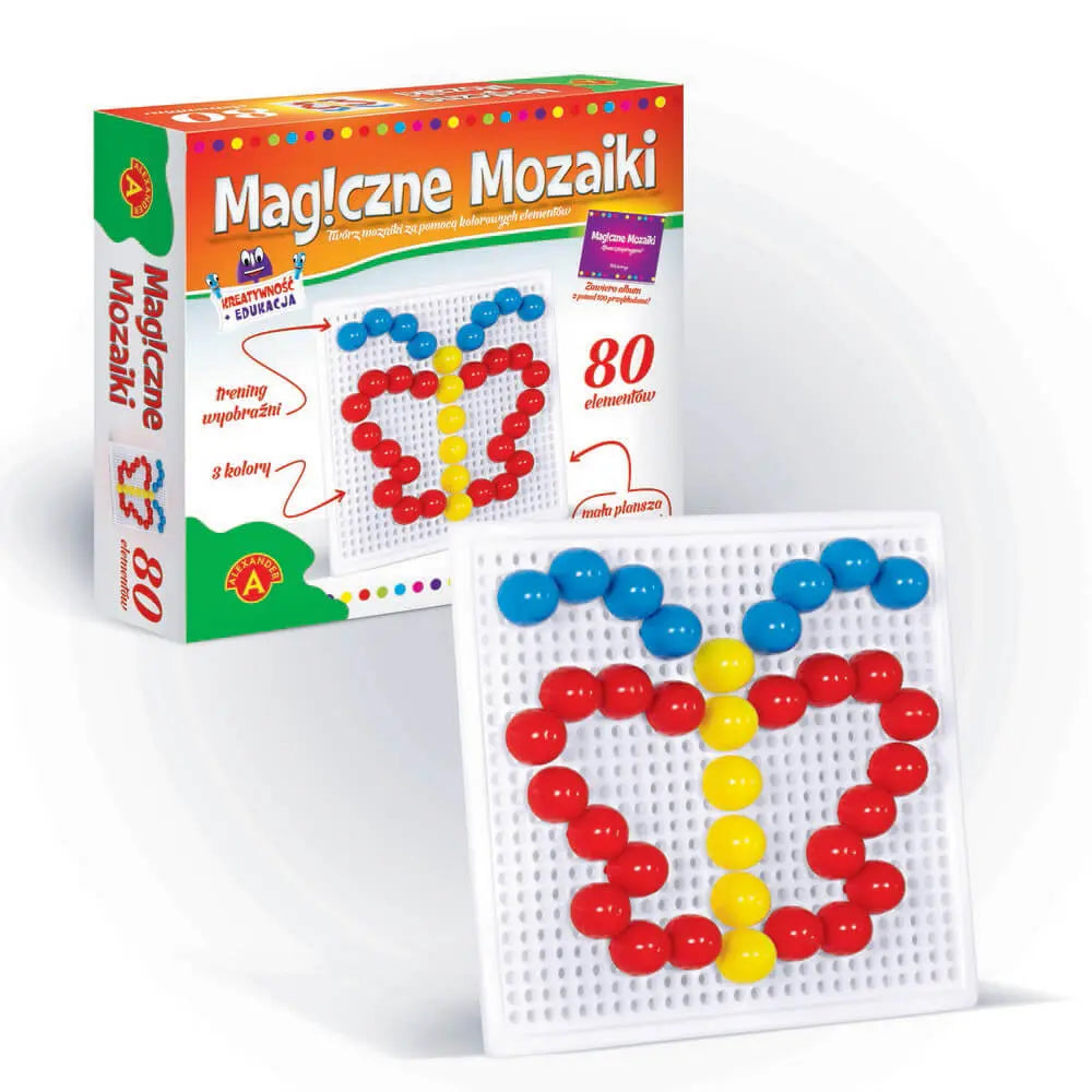 Magiczne mozaiki -kreatywność i edukacja 80 elementów 0657