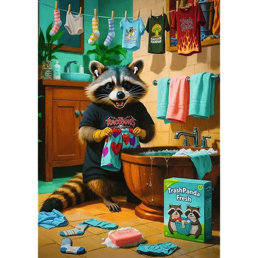 Puzzle Pets and People Stuff 1000 el. Dzień Prania Szopa