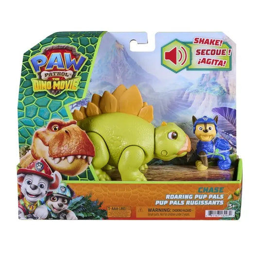 Psi Patrol Dino film, figurka dinozaura stegozaura + Chase