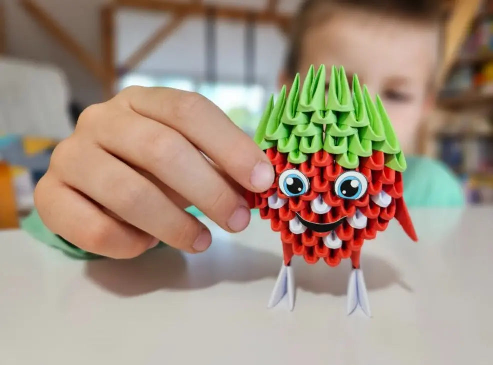 Origami 3d truskawka