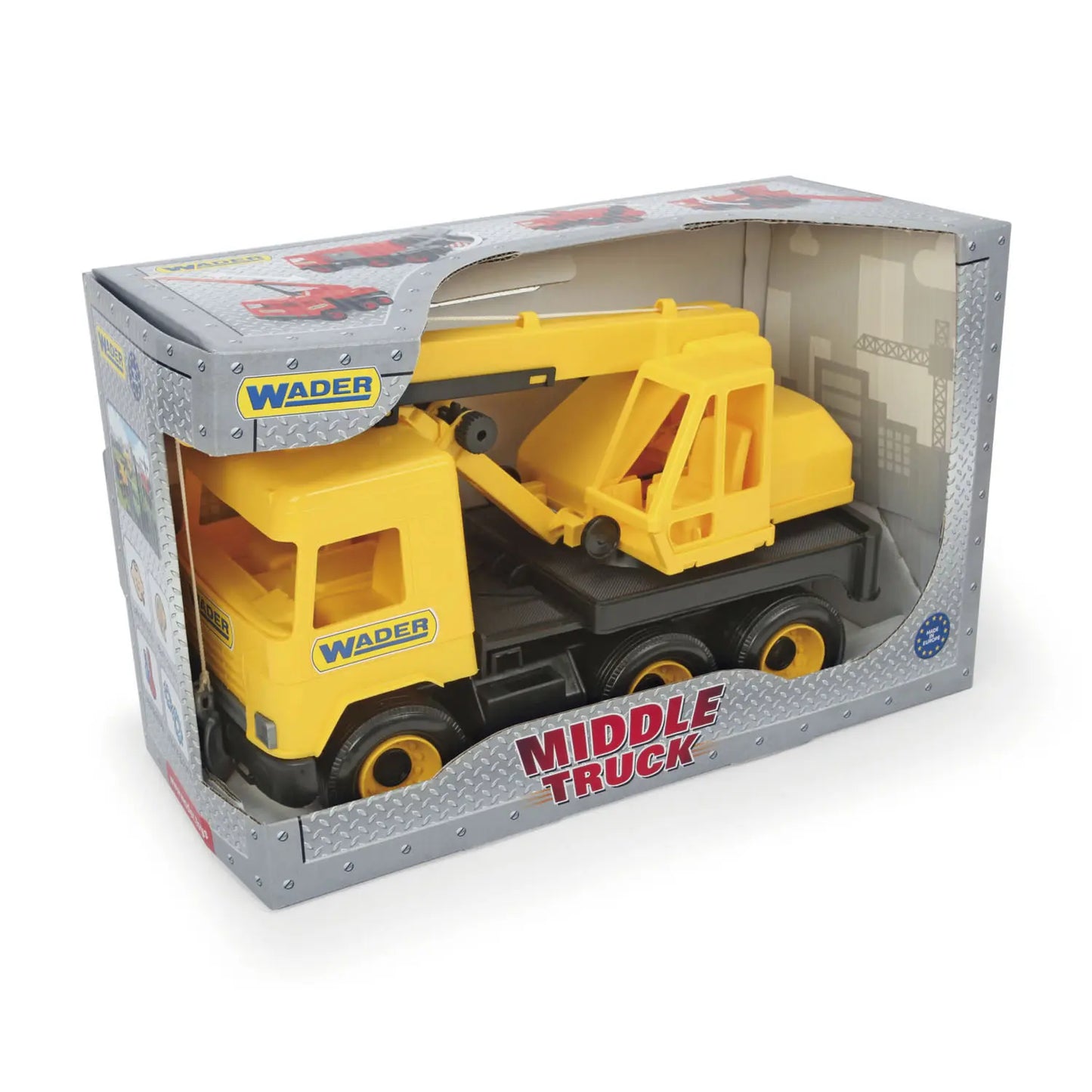 WADER Middle Truck dźwig żółty 32122