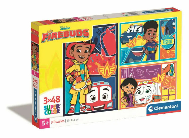 Puzzle 3x48 SuperKolor Disney Firebuds