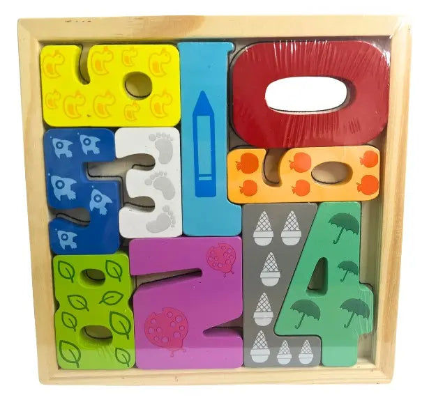 Puzzle drewniane cyferki