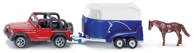 SIKU 16 Jeep z przyczepą na konie 1651