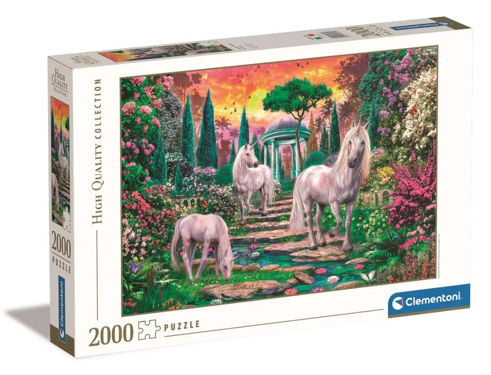 Puzzle 2000 hq classical garden unicorns