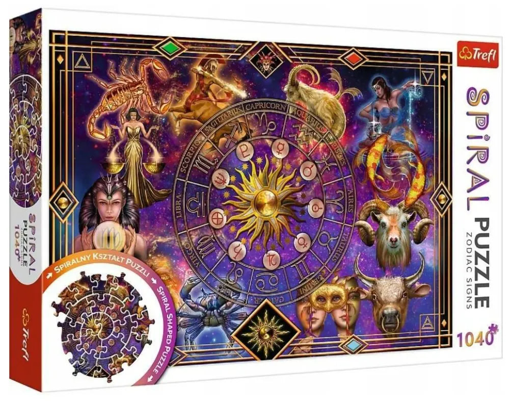 PUZZLE 1040 Spiral Puzzle Znaki zoodiaku