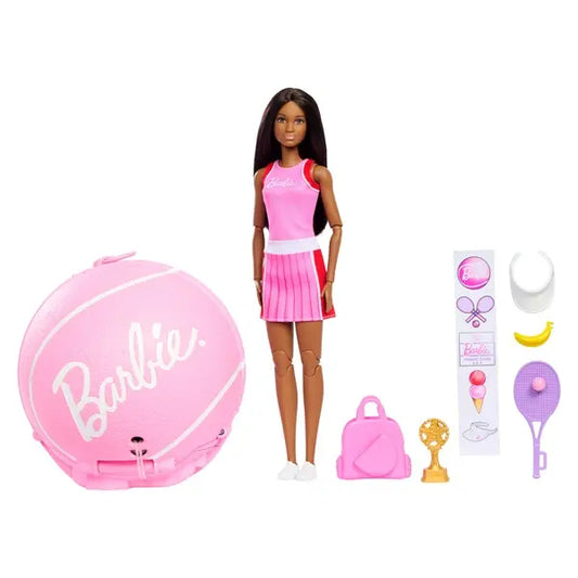 Barbie lalka Tenisistka wyskakująca z piłki
