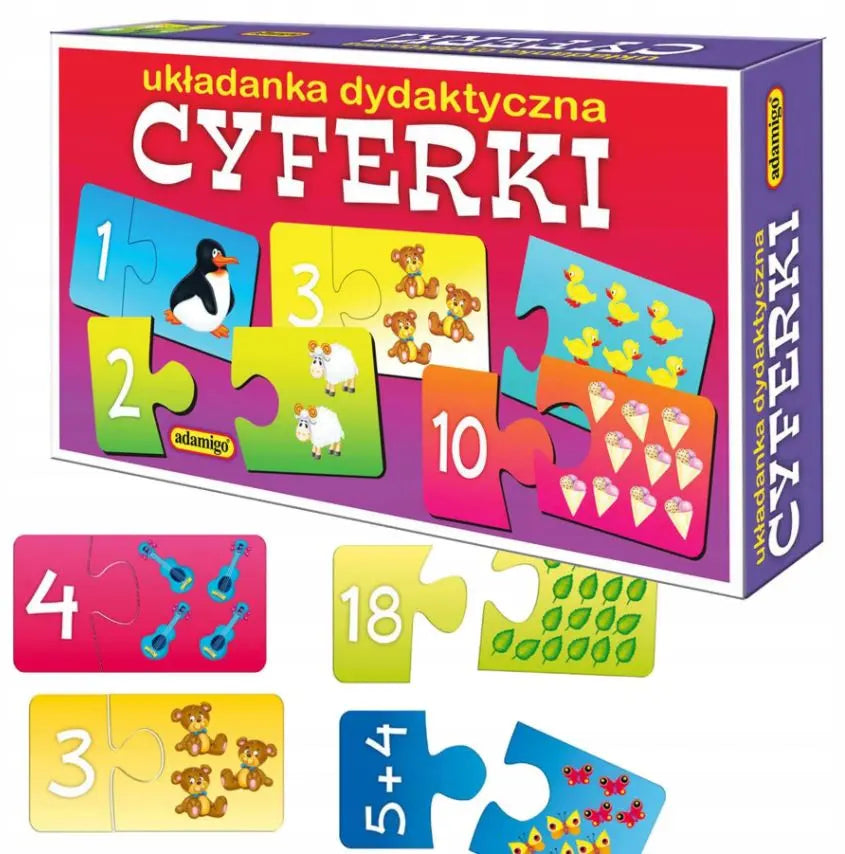 Cyferki - puzzlowa układanka dydaktyczna