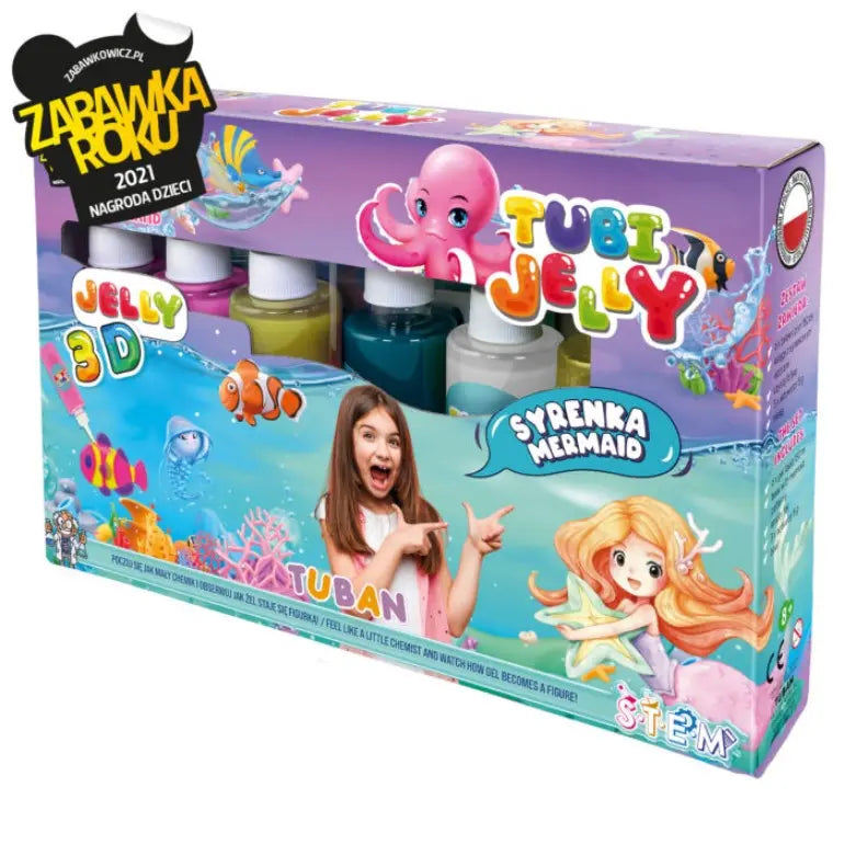 Zestaw tubi jelly 6 kolorów syrenka