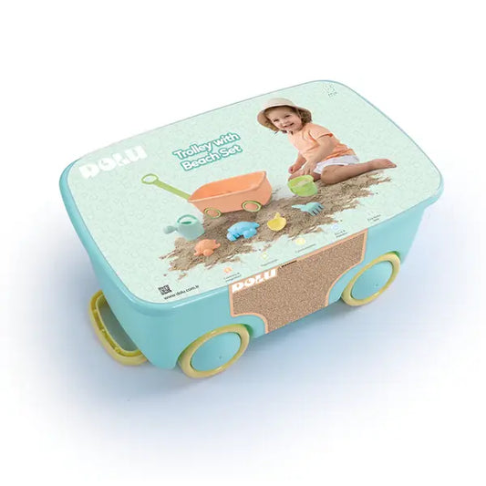 Wózek plażowy, zestaw do piasku - 2 kolory