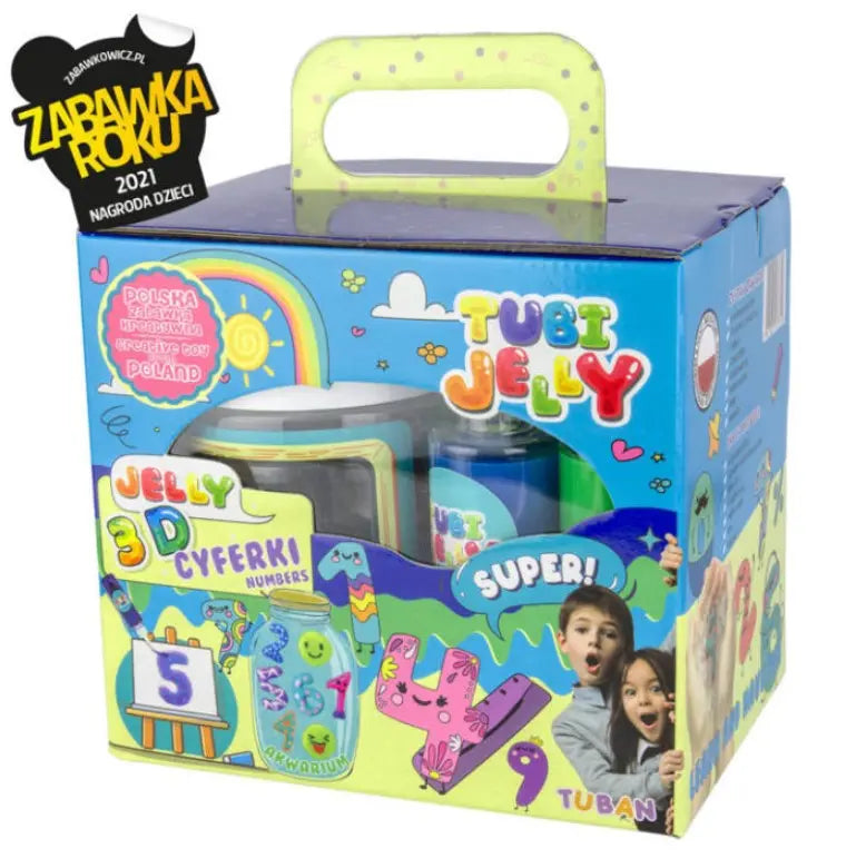 Tubi jelly 6 kolorów + małe akwarium cyferki