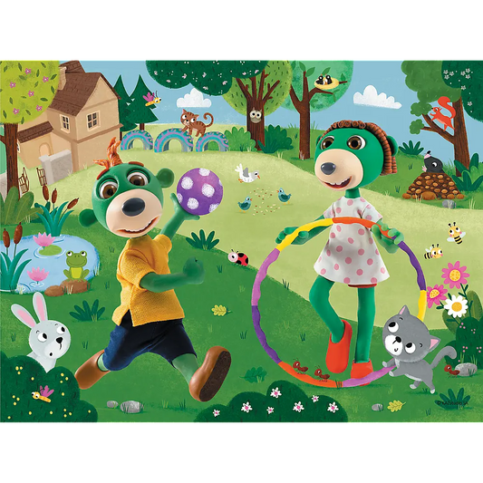 Puzzle 30 elementów Aktywny dzień Rodzina Treflików