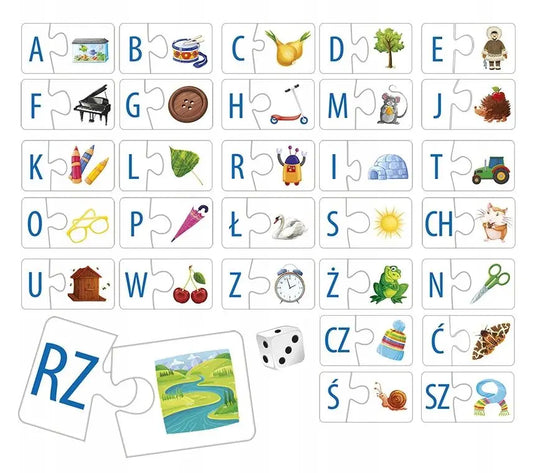 Poznaję literki gra puzzlowa