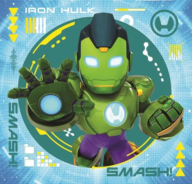 Puzzle 3x48 SuperKolor Iron Man i Przyjaciele
