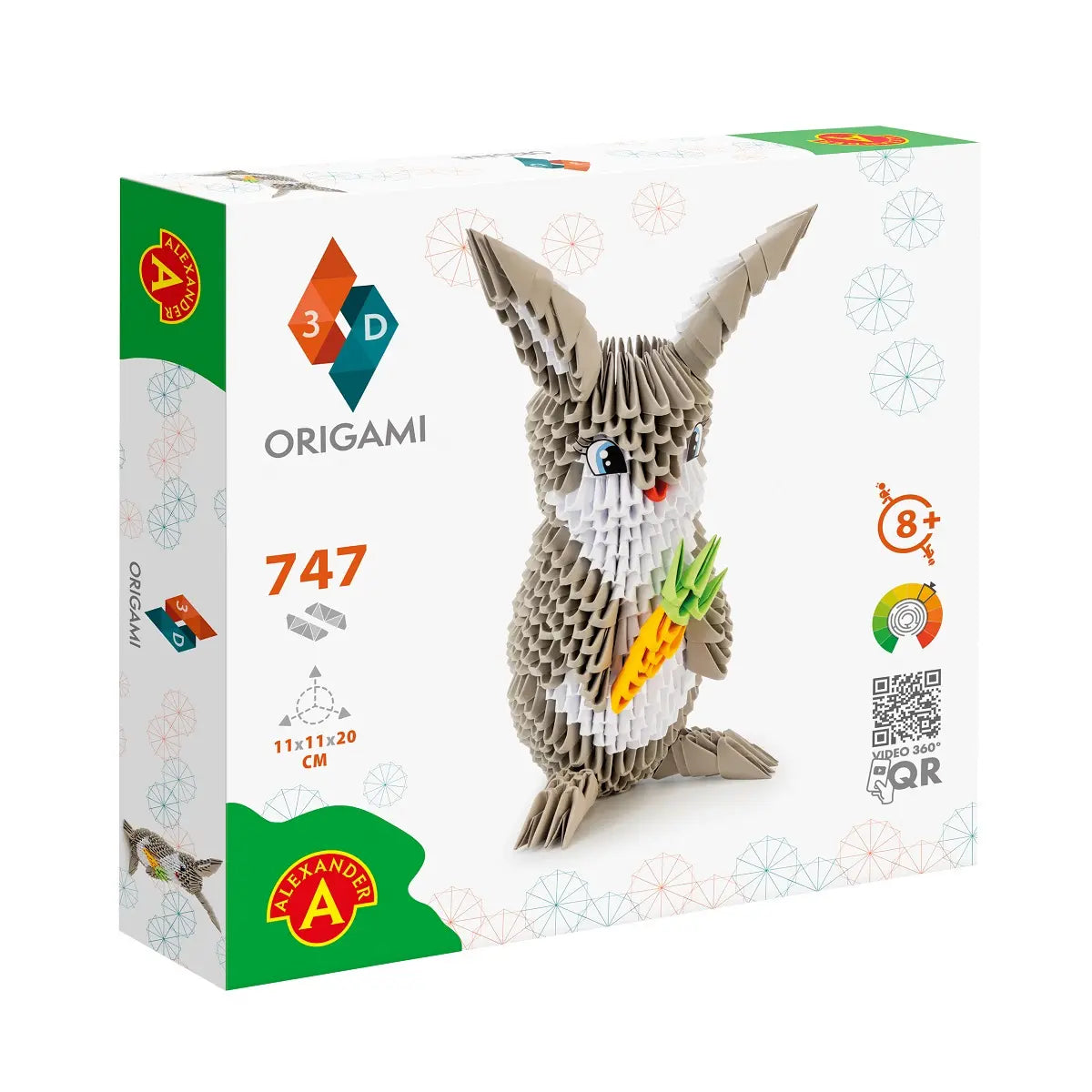 Origami 3d królik
