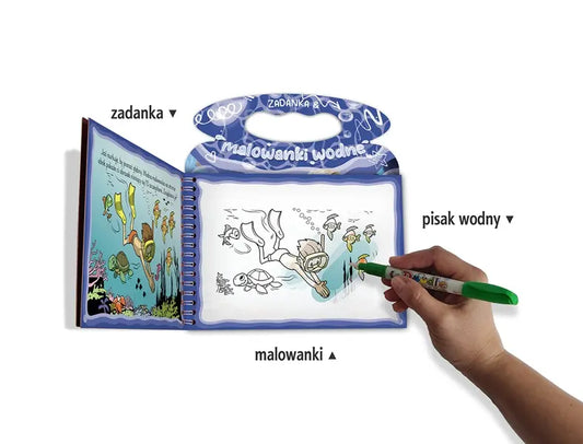 Zadanka i malowanki wodne. Zwierzęta wodne