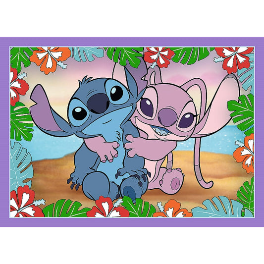 Puzzle 4w1 szalony dzień lilo i stitch