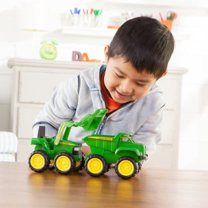 TOMY John Deere traktor+wywrotka d/piaskown.42952