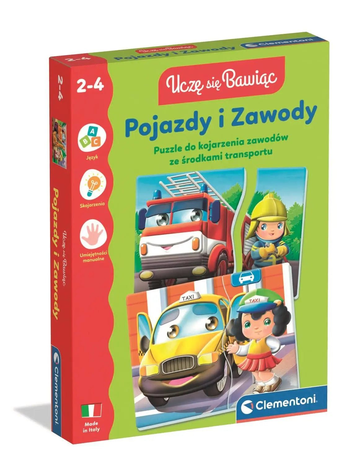 Uczę się bawiąc! Puzzle- pojazdy i zawody