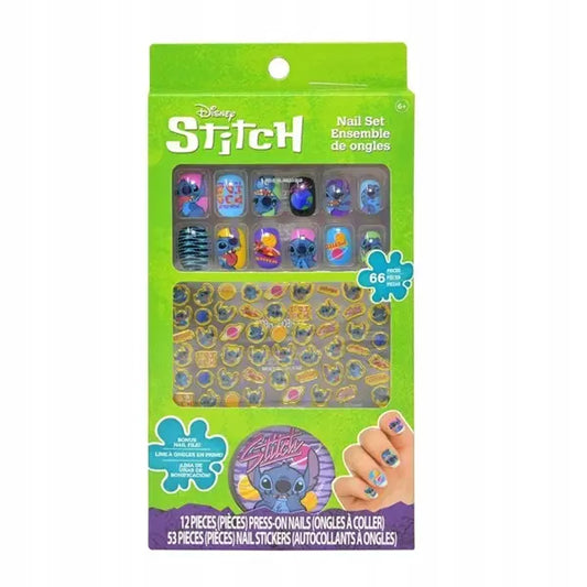 Stitch zestaw do paznokci ze stickerami