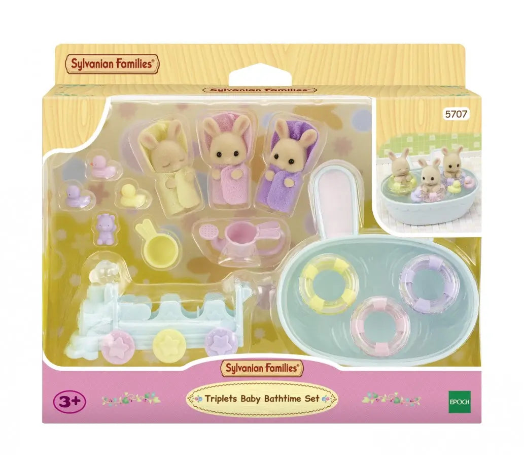 Sylvanian families kąpiel trojaczków