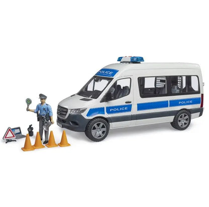 MB Sprinter policyjny z figurką policjanta i z modułem światło/dźwięk