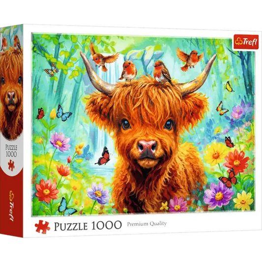 Puzzle 1000 el. Szkocka krowa