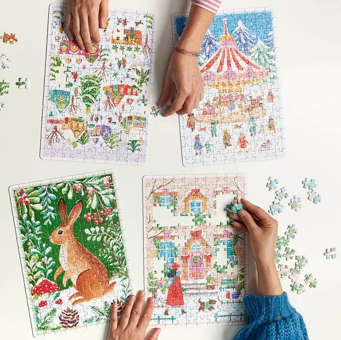 Puzzlove Zima - 4 układanki po 150 elementów