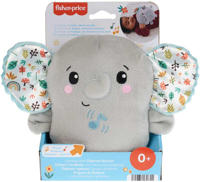 Fisher-price słonik uspokajacz z muzyką i wibracjami