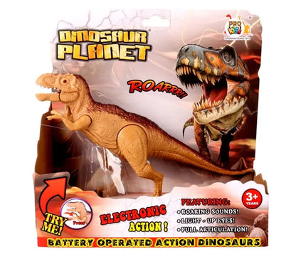 Dinozaur T-Rex - światło i ryk
