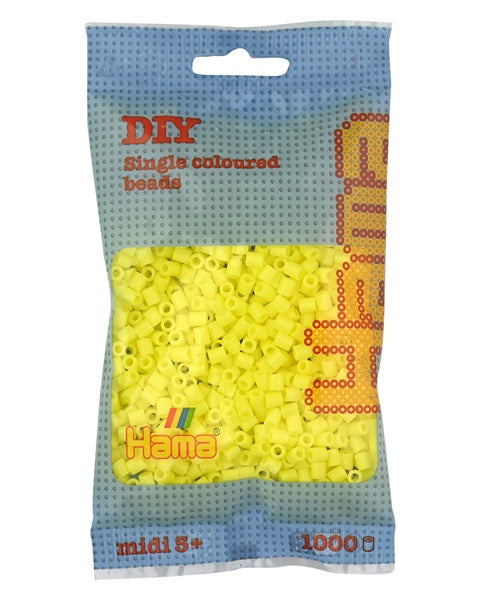 Midi koraliki 1000szt, żółte