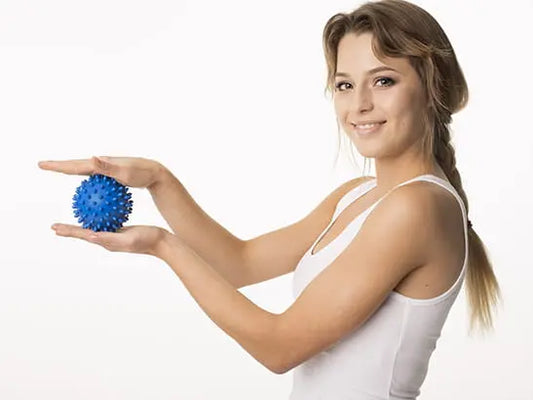Fizjo piłka rehabilitacyjna 7,6cm niebieska