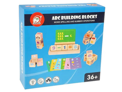 Zestaw klocków 3x3x3cm i kart edukacyjnych