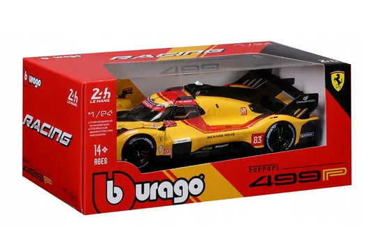 Ferrari Racing 499P LeMans żółty 1:24