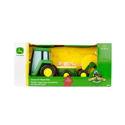 TOMY John Deere grający traktor + przyczepy 35089