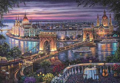 Puzzle 1000 HQ Lights of the Danube