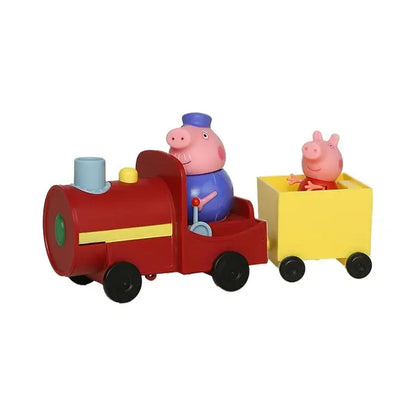 Świnka Peppa pociąg dziadka + 2 figurki