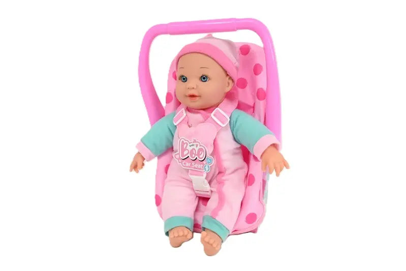 Babyboo - lalka z dźwiękiem 28cm w nosidełku
