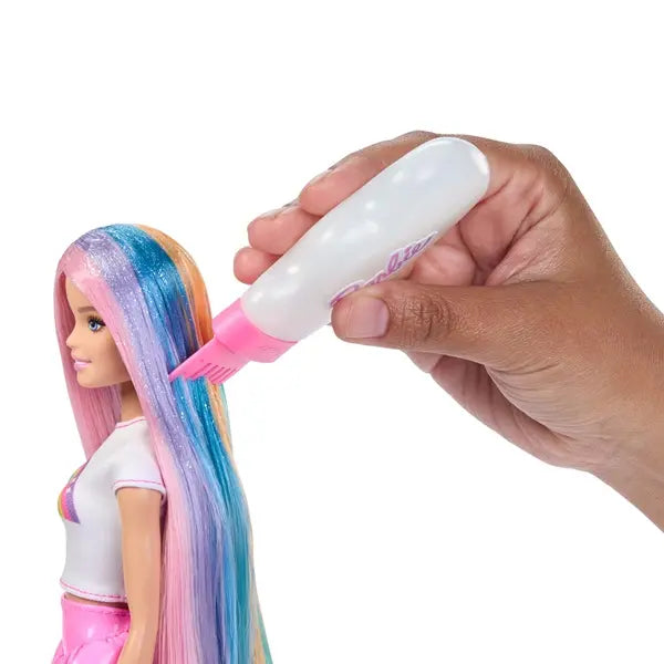 Barbie lalka tęczowe brokatowe włosy JJP07 /6