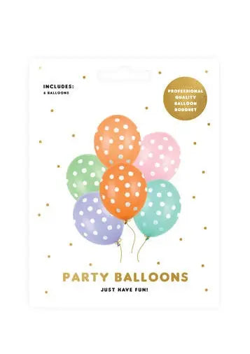 Balony 30cm - Kropki - 6 szt.