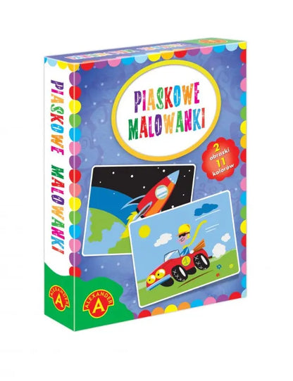 Piaskowe malowanki auto / rakieta
