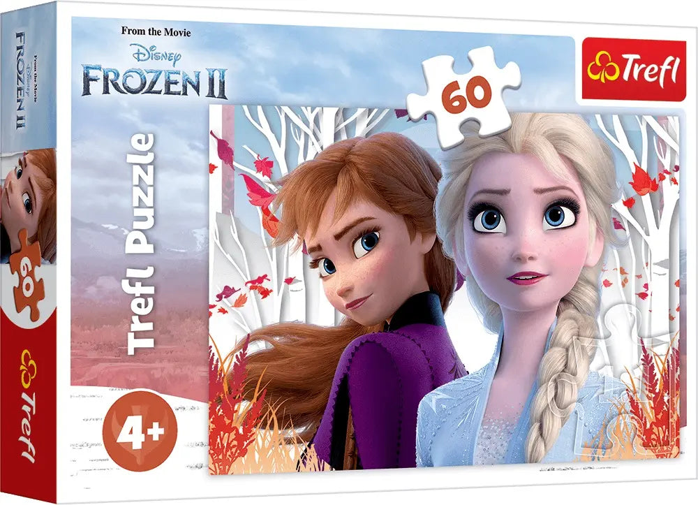 PUZZLE 60 Zaczarowany świat Anny i Elsy