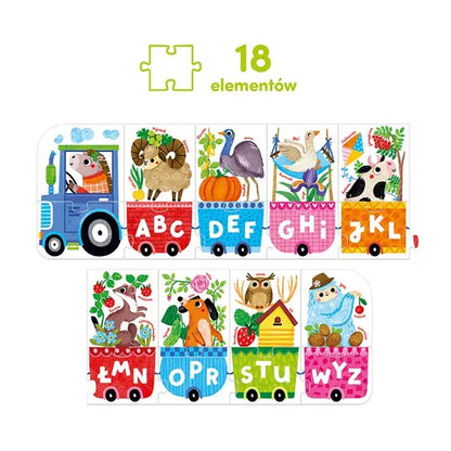 Puzzle - Literkowy traktor