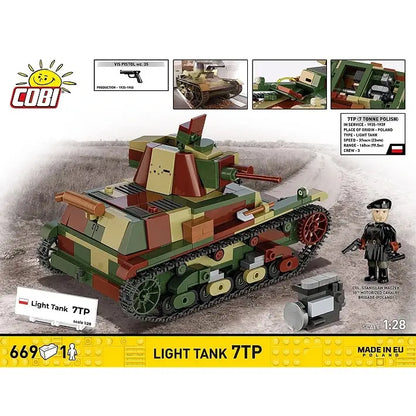 Klocki Historical Collection, World War II, Light tank 7TP
