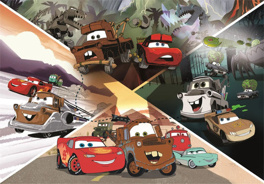 Puzzle 104 maxi SuperColor Disney Cars