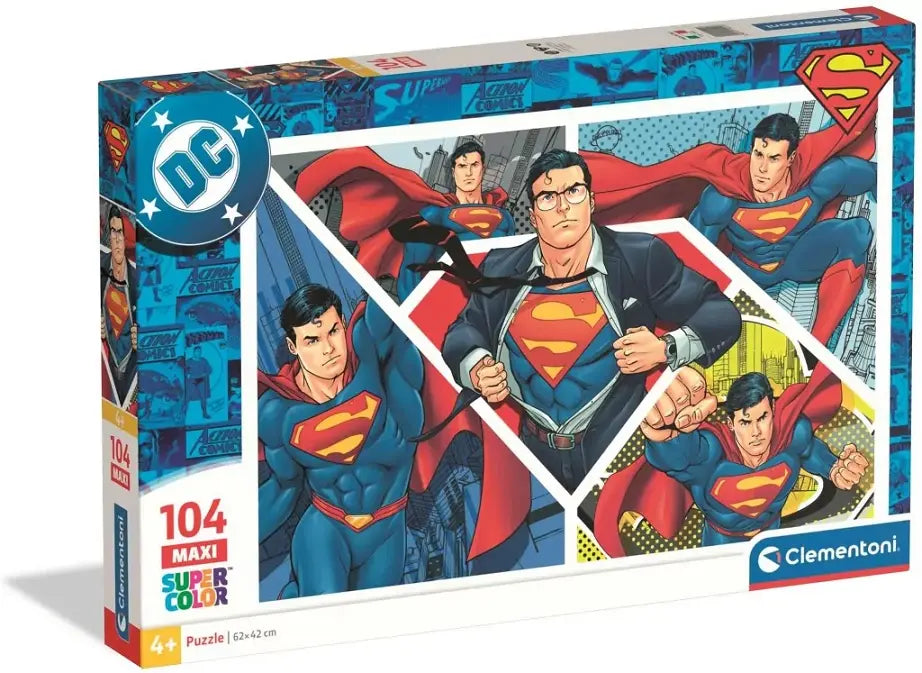 Puzzle 104 el. maxi Super Kolor, Superman