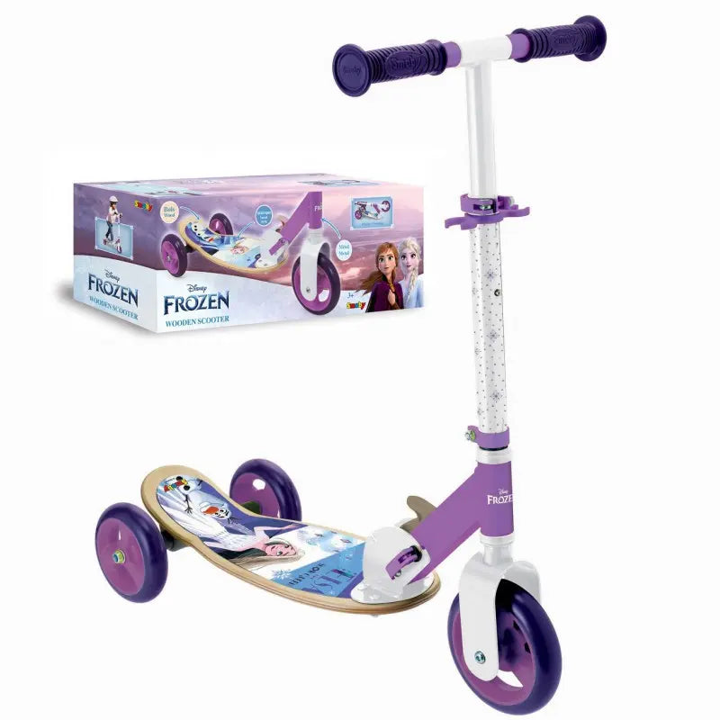 Smoby hulajnoga 3-kołowa drewniana Frozen 750191